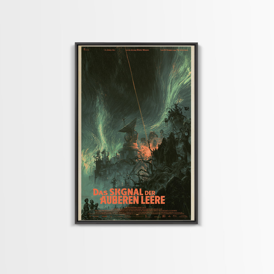 The Signal Of The Outer Void, German Language Horror Movie Poster, 1960s Horror Art, Lovecraftian Horror Poster, Framed Canvas Print