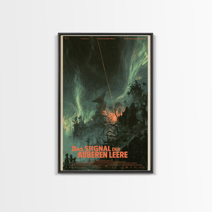The Signal Of The Outer Void, German Language Horror Movie Poster, 1960s Horror Art, Lovecraftian Horror Poster, Framed Canvas Print