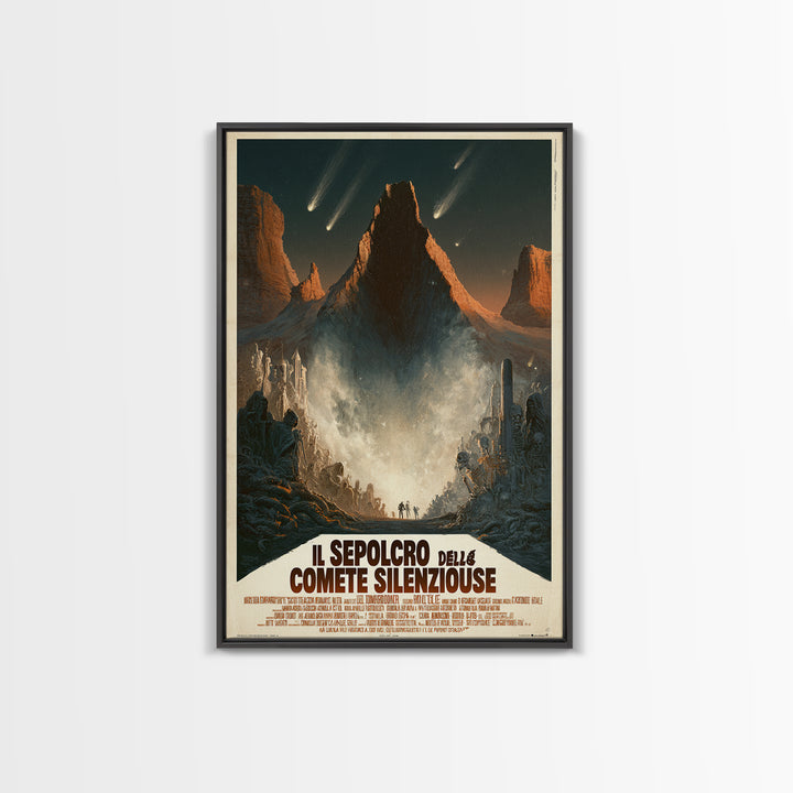 The Tomb Of Silent Comets, Italian Language Horror Movie Poster, 1970s Horror Art, Cult Horror Poster, Framed Canvas Print