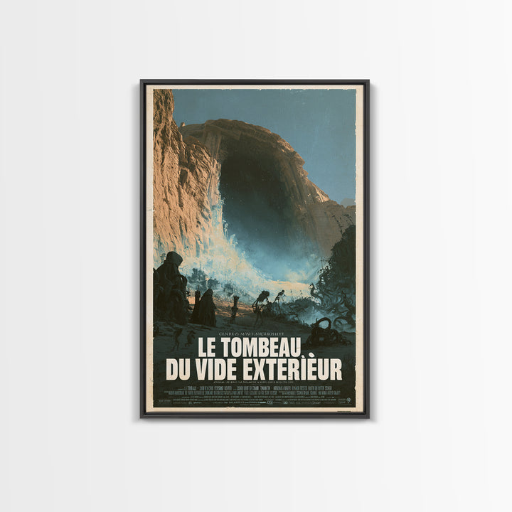 The Tomb Of The Outer Void, French Language Horror Movie Poster, 1960s Horror Art, Eldritch Cinema Wall Art, Framed Canvas Print