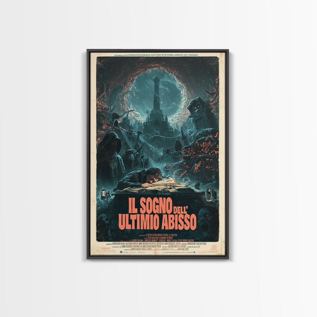 The Dream Of The Last Abyss, Italian Language Horror Movie Poster, 1970s Horror Art, Cosmic Horror Movie Art, Canvas Print