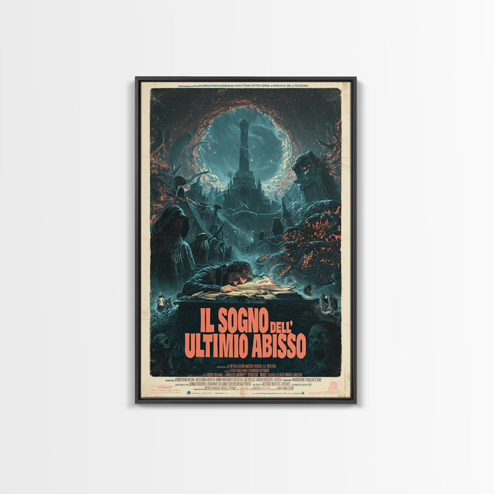 The Dream Of The Last Abyss, Italian Language Horror Movie Poster, 1970s Horror Art, Cosmic Horror Movie Art, Canvas Print