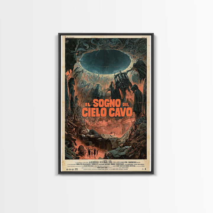 The Dream Of The Hollow Sky, Italian Language Horror Movie Poster, 1970s Horror Art, Cosmic Horror Movie Art, Canvas Print, Macabre Wall Art