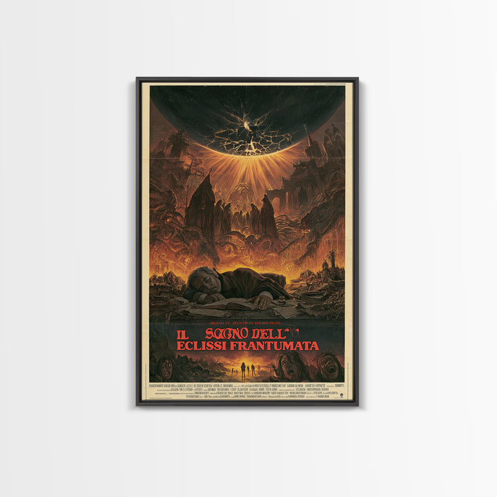 The Dream Of The Shattered Eclipse, Italian Language Horror Movie Poster, 1970s Horror Art, Cosmic Horror Movie Art, Canvas Print