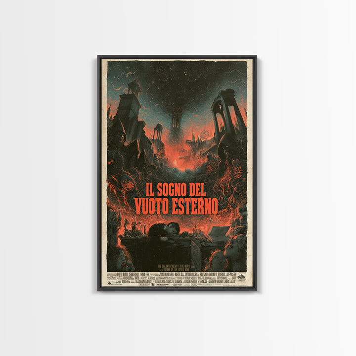 The Dream Of The Outer Void, Italian Language Horror Movie Poster, 1970s Horror Art, Cult Horror Poster, Framed Canvas Print