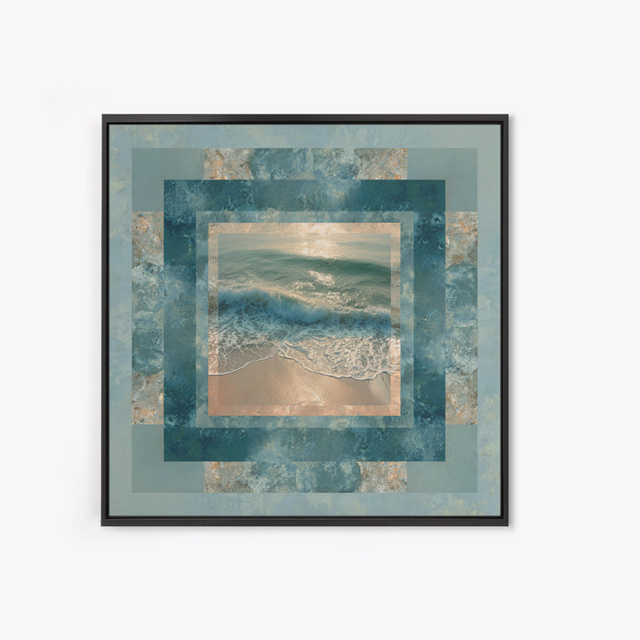 Storm Cloud over Deep Green Water Canvas Print, Coastal Art, Original Painting, Coastal Decor, Fine Art, Coastal, Beach Decor, COA-1x1-20