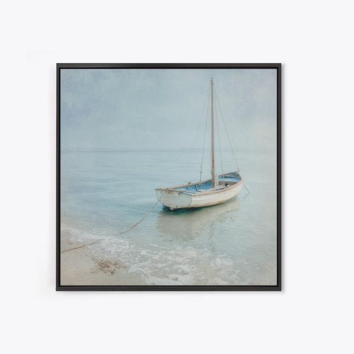 Weathered Sailboat on Calm Morning Water Canvas Print, Coastal Art, Coastal Prints, Coastal Decor, Fine Art, Coastal, COA-1x1-26