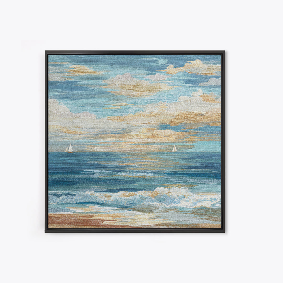 Soft Blue Ocean Horizon Canvas Print, Coastal Art, Modern Decor, Coastal Decor, Fine Art, Coastal, Home Decor, Wall Decor, COA-1x1-49