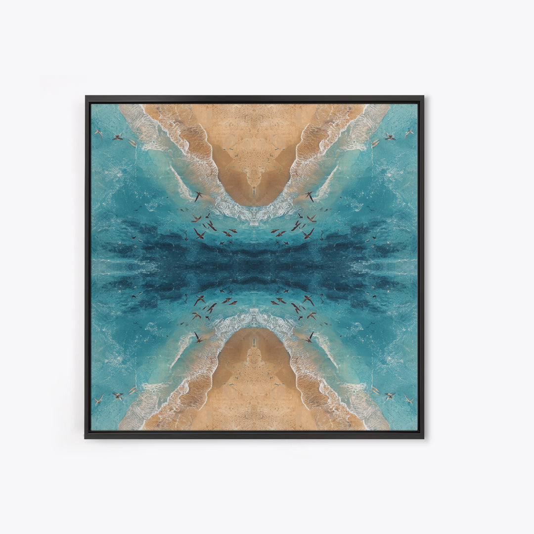 Aerial Sandbar with Turquoise Water Canvas Print, Coastal Art, Ocean Wall Art, Coastal Decor, Fine Art, Coastal, COA-1x1-5