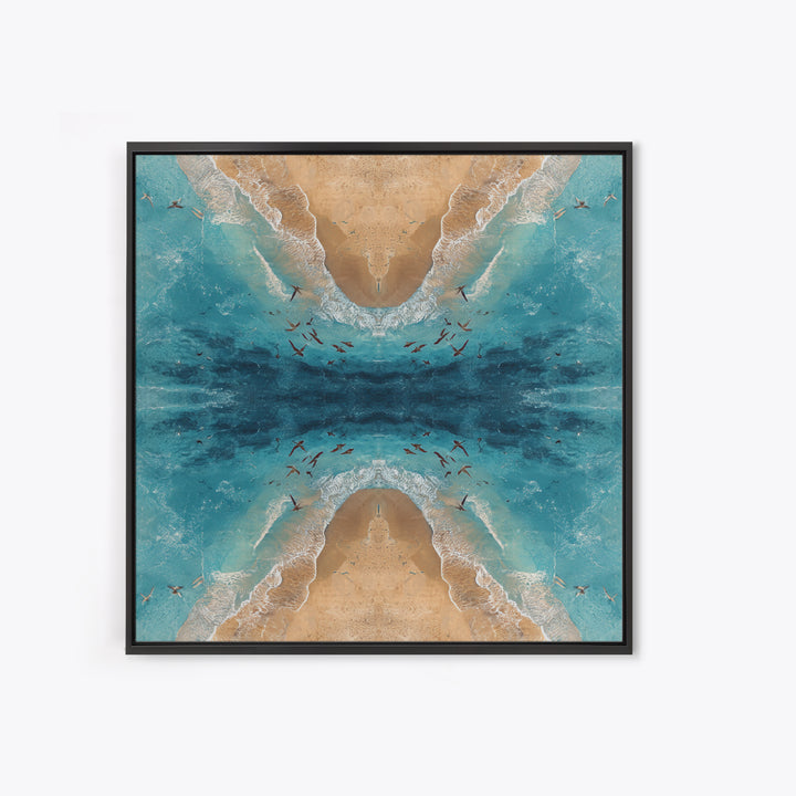 Aerial Sandbar with Turquoise Water Canvas Print, Coastal Art, Ocean Wall Art, Coastal Decor, Fine Art, Coastal, COA-1x1-5