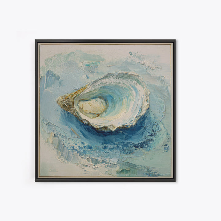 Oyster Shell Study Canvas Print, Coastal Art, Modern Decor, Coastal Decor, Fine Art, Coastal, Home Decor, Wall Decor, COA-1x1-75