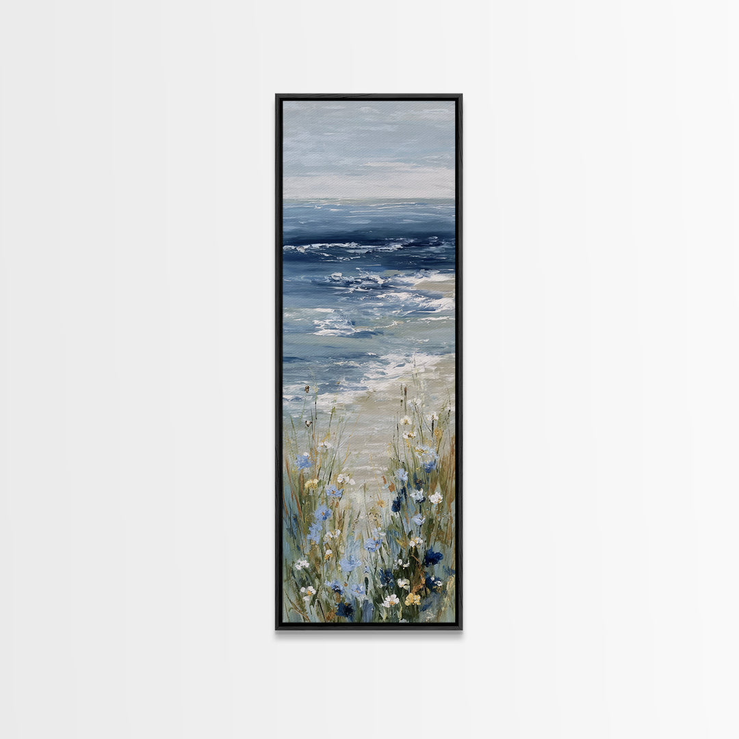 Coastal Botanical Bouquet Canvas Print, Coastal Art, Fine Art Print, Coastal Decor, Fine Art, Coastal, Wall Decor, Prints, COA-1x3-57