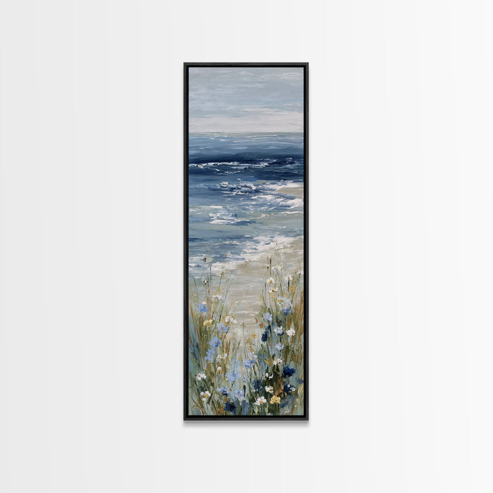Coastal Botanical Bouquet Canvas Print, Coastal Art, Fine Art Print, Coastal Decor, Fine Art, Coastal, Wall Decor, Prints, COA-1x3-57