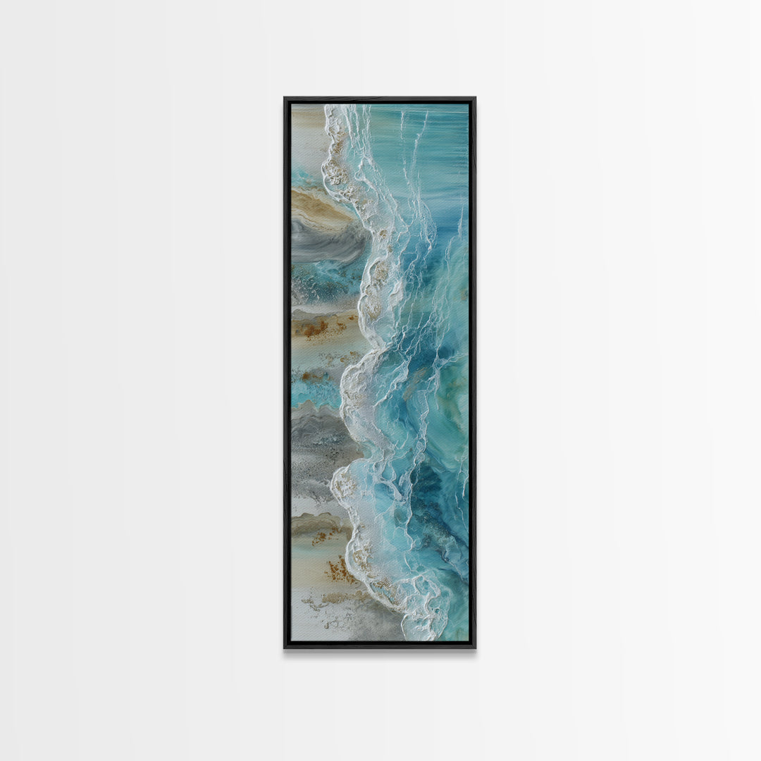 Oyster Shell Study Canvas Print, Coastal Art, Blue Wall Art, Coastal Decor, Oil Painting, Coastal, Gallery Decor, Neutral Decor, COA-1x3-63