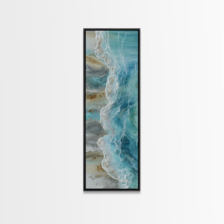 Oyster Shell Study Canvas Print, Coastal Art, Blue Wall Art, Coastal Decor, Oil Painting, Coastal, Gallery Decor, Neutral Decor, COA-1x3-63