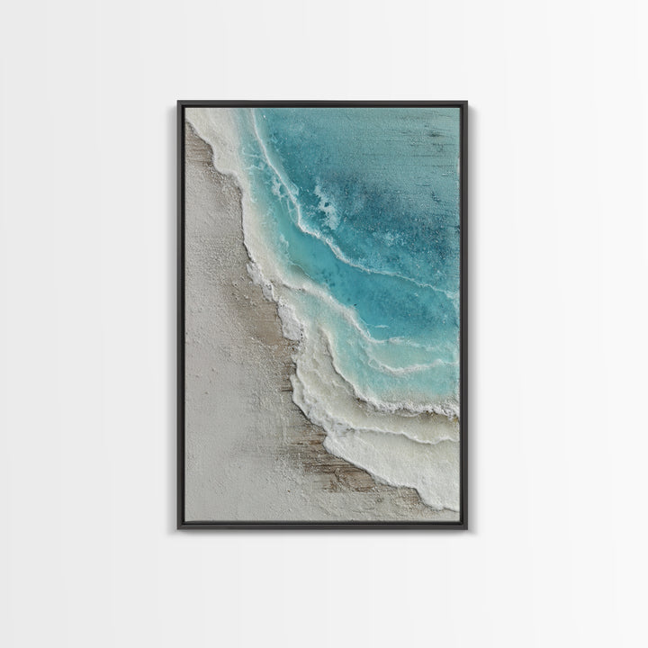 Aerial Sandbar with Turquoise Water Framed Canvas Print, Coastal Art, Prints, Coastal Decor, Coastal, Coastal Wall Art, COA-2x3-13