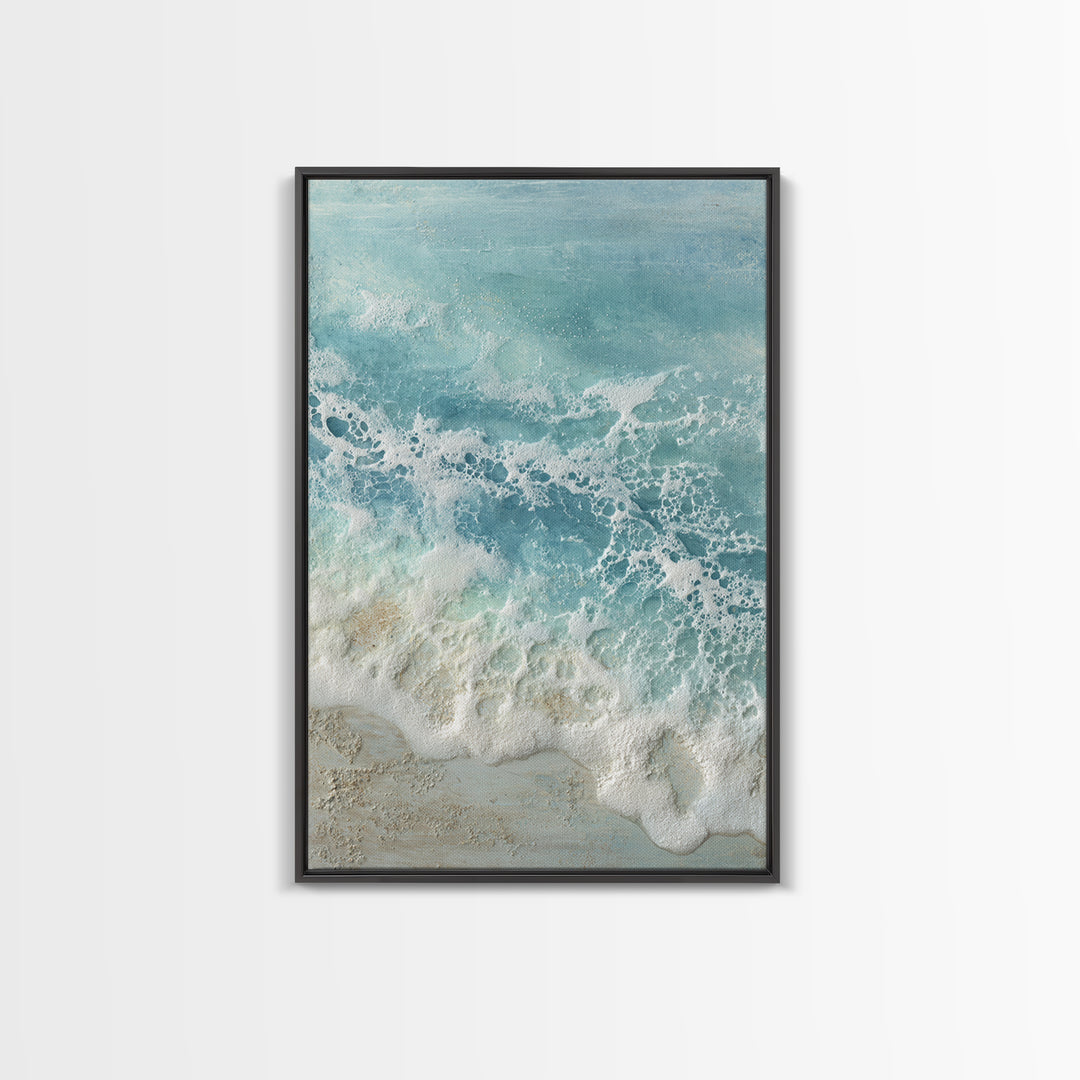 Abstract Seafoam Patterns Framed Canvas Print, Coastal Art, Boho Decor, Coastal Decor, Fine Art, Coastal, Printable Wall Art, COA-2x3-26