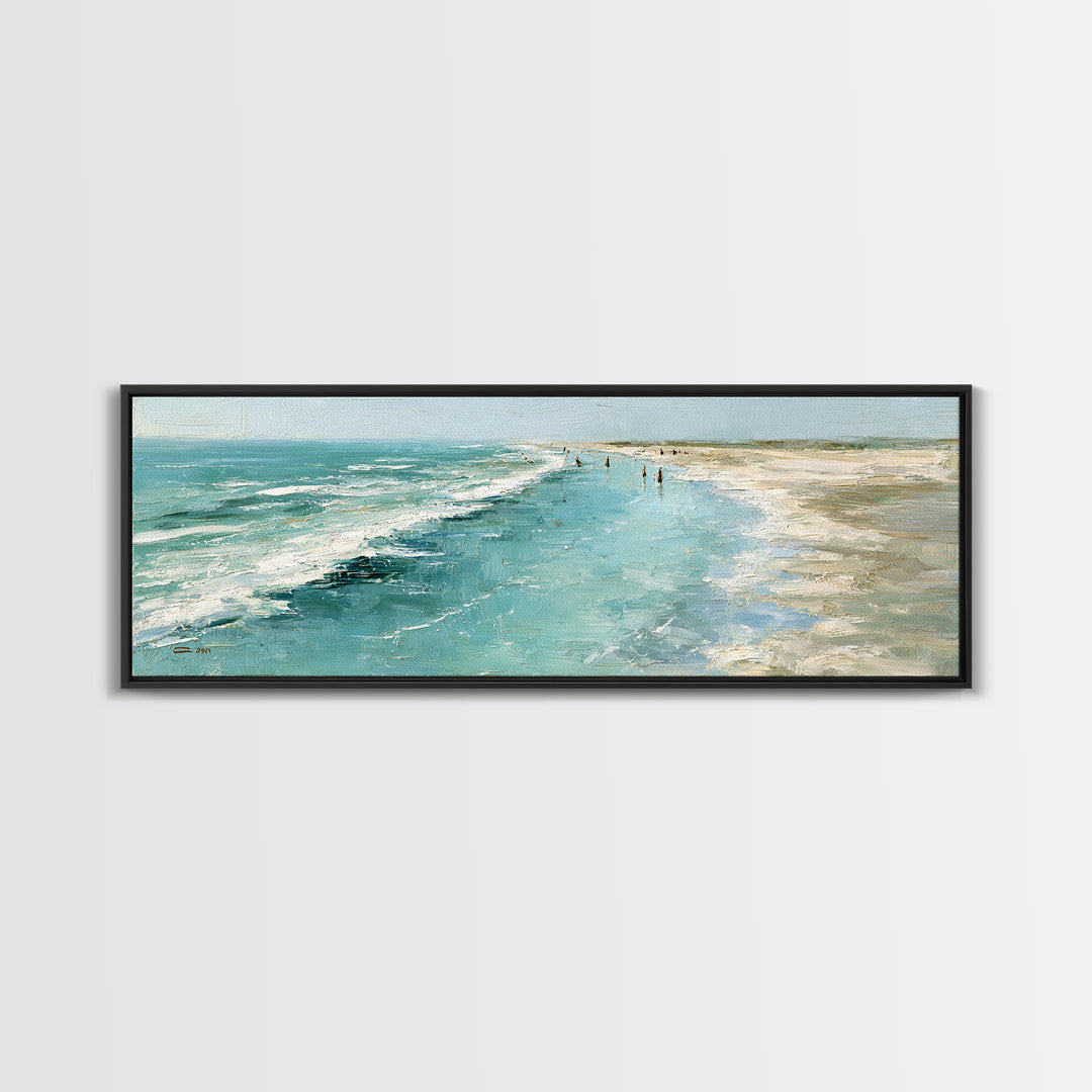 Aerial Sandbar with Turquoise Water Framed Canvas Print, Coastal Art, Coastal Prints, Coastal Decor, Fine Art, Coastal, COA-3x1-69