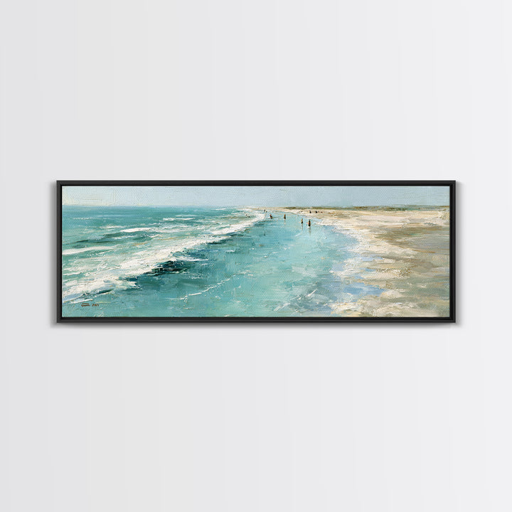 Aerial Sandbar with Turquoise Water Framed Canvas Print, Coastal Art, Coastal Prints, Coastal Decor, Fine Art, Coastal, COA-3x1-69