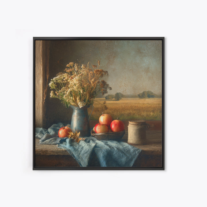 Apple Orchard with Warm Autumn Light Canvas Print, Country Art, French Country Decor, Farmhouse Decor, Oil Painting, Country, COU-1x1-30