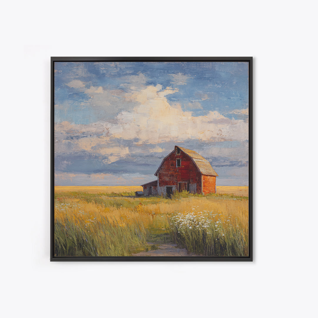 Cornfield under Dramatic Summer Clouds Canvas Print, Country Art, Gallery Wall Art, Farmhouse Decor, Fine Art, Country, COU-1x1-90
