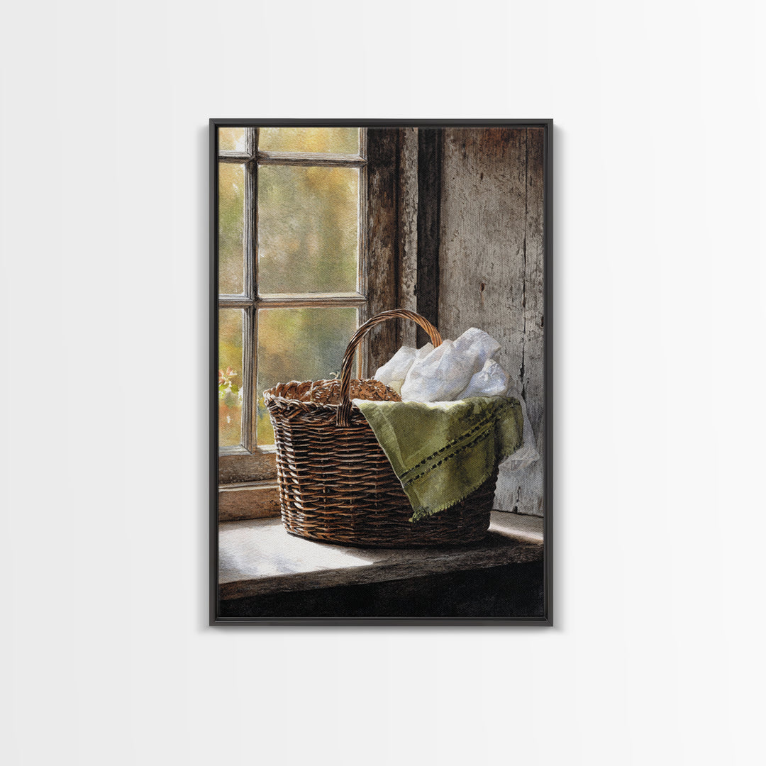 Blackberry Basket with Linen Cloth Canvas Print, Country Art, Home Decor, Farmhouse Decor, Abstract Art, Country, Printable Art, COU-2x3-29