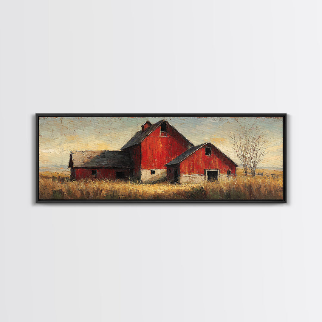 Rustic Barn Silhouette Canvas Print, Country Art, Fine Art Print, Farmhouse Decor, Watercolor Art, Country, Digital Prints, COU-3x1-19