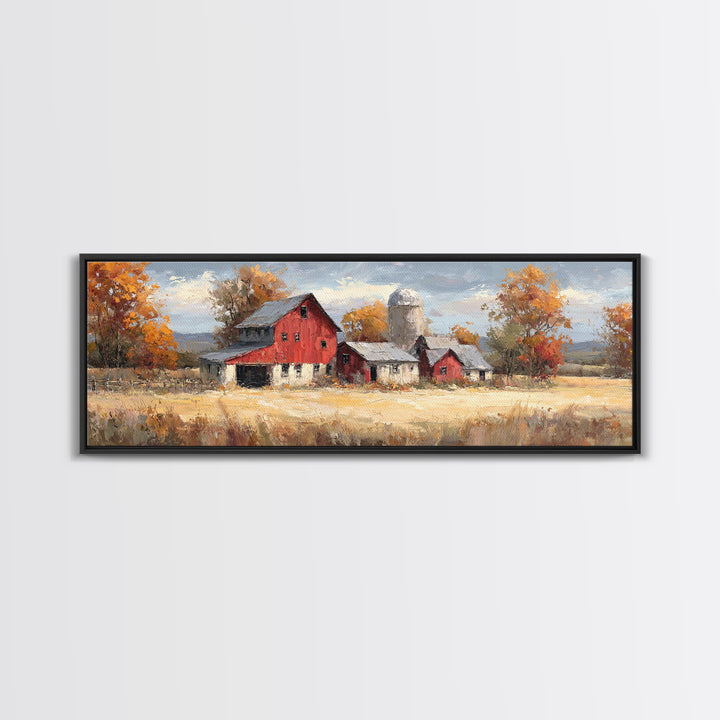 Apple Orchard with Warm Autumn Light Canvas Print, Country Art, Farmhouse Decor, Fine Art, Country, Gallery Wall Art, COU-3x1-46