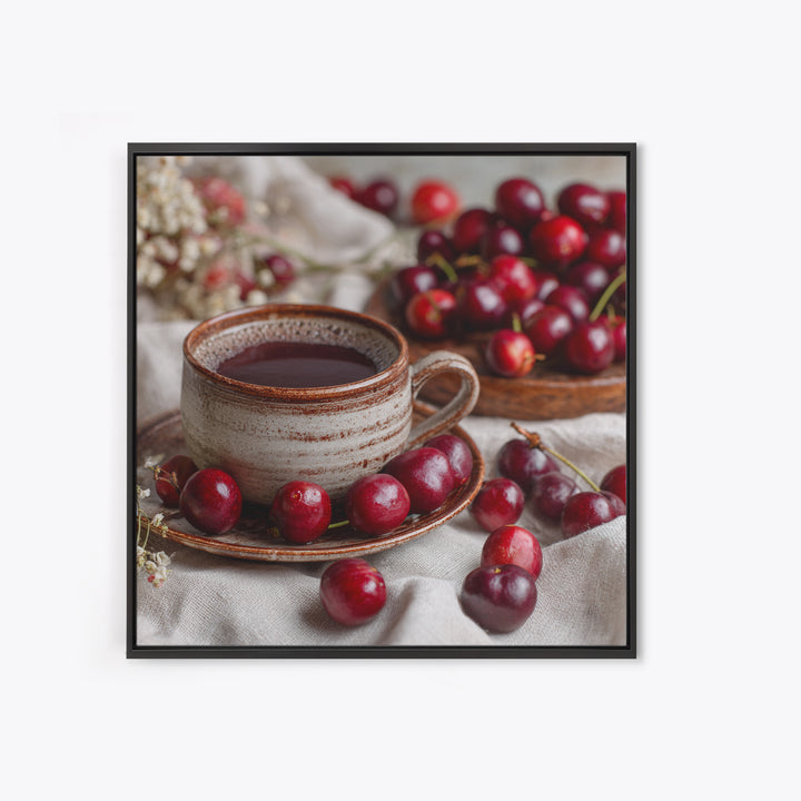 Coffee Farm Landscape Framed Canvas Print, Coffee Shop Art, Dark Academia Decor, Cafe Decor, Fine Art, Cafe, Whimsical Art, CSA-1x1-47