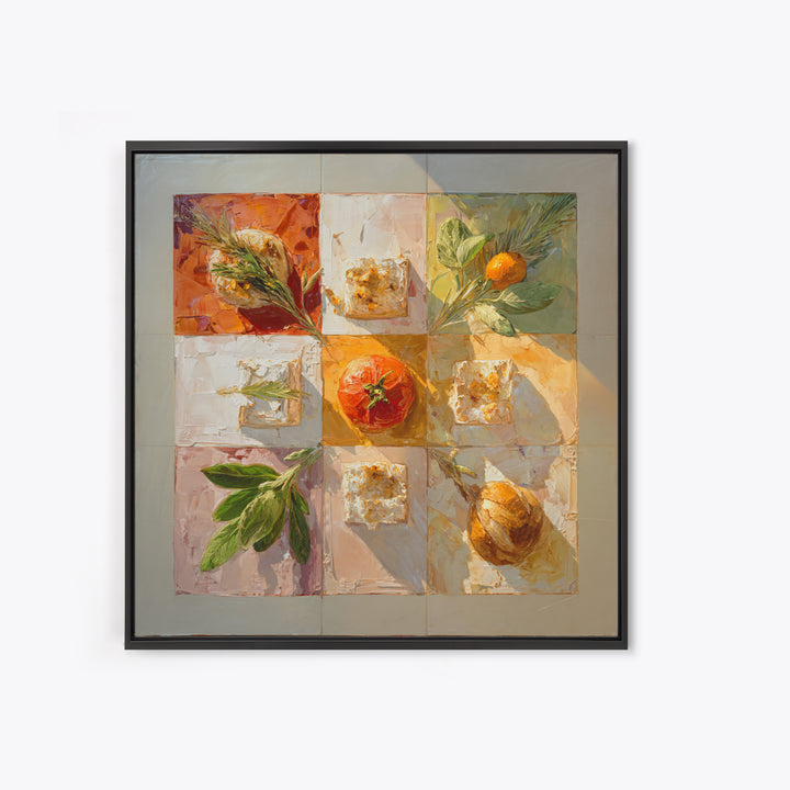Sunlit Pastry and Coffee Arrangement Framed Canvas Print, Coffee Shop Art, Modern Decor, Cafe Decor, Fine Art, Cafe, Wall Decor, CSA-1x1-67