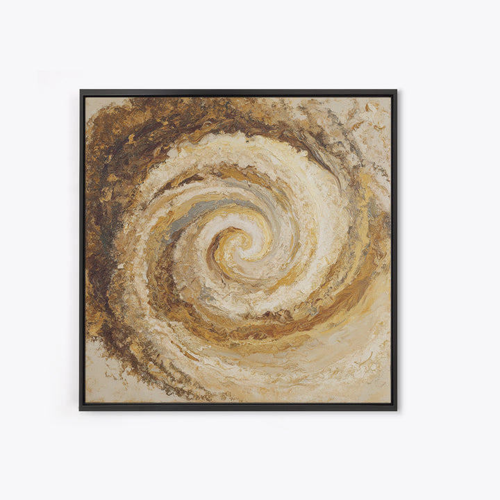 Abstract Brown and Cream Coffee Swirl Canvas Print, Coffee Shop Art, Coffee, Cafe Decor, Fine Art, Cafe, Living Room Decor, CSA-1x1-81