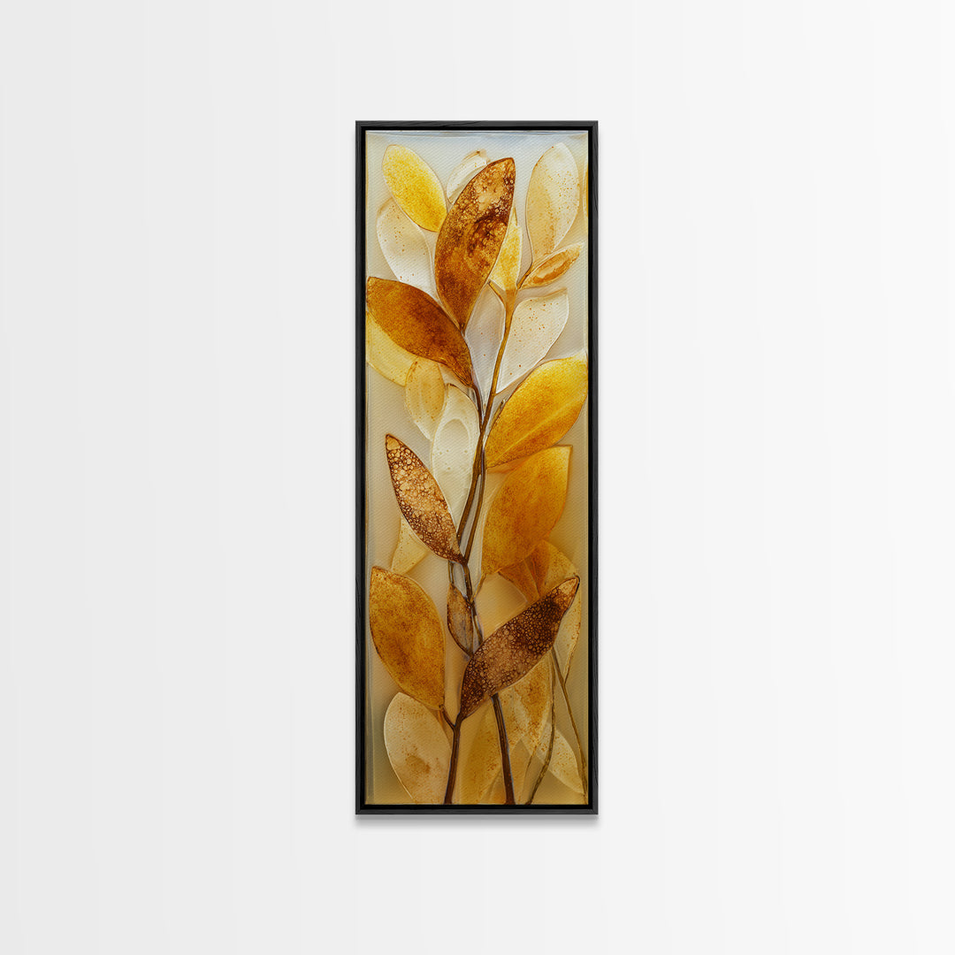 Iced Coffee Glass Framed Canvas Print, Coffee Shop Art, Canvas Print, Cafe Decor, Fine Art, Cafe, Neutral Decor, Modern Decor, CSA-1x3-47