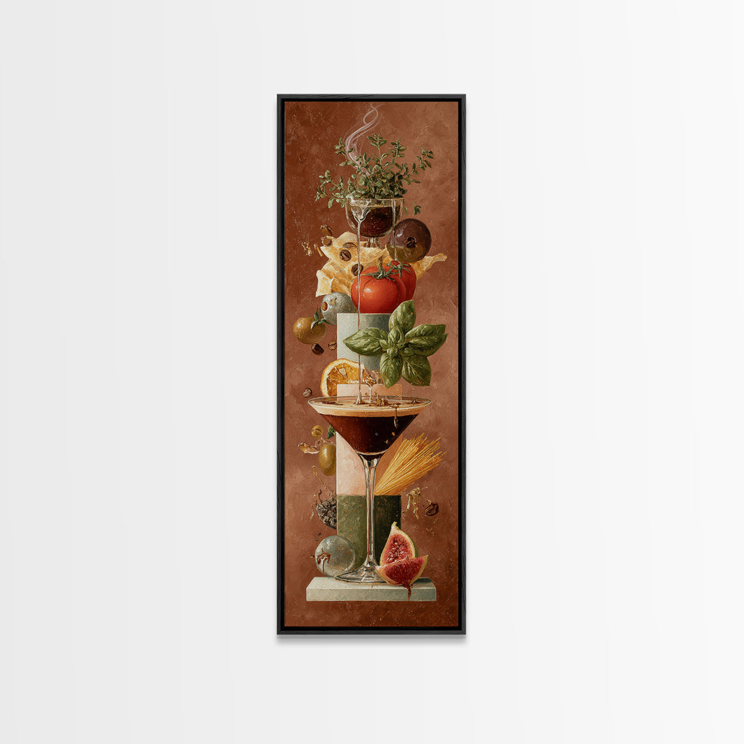 Espresso Martini Coffee Cocktail Still Life Canvas Print, Coffee Shop Art, Fine Art Print, Cafe Decor, Fine Art, Cafe, CSA-1x3-5