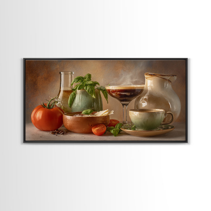 Espresso Martini Coffee Cocktail Still Life Canvas Print, Coffee Shop Art, Kitchen Wall Art, Cafe Decor, Fine Art, Cafe, CSA-2x1-61