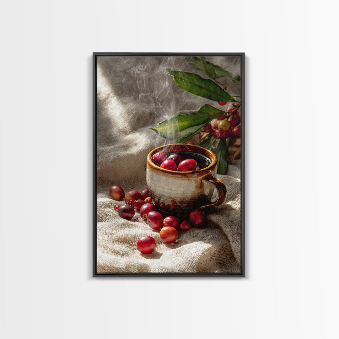 Coffee Farm Landscape Canvas Print, Coffee Shop Art, Kitchen Art, Cafe Decor, Fine Art, Cafe, Minimalist Wall Art, Coffee Art, CSA-2x3-79