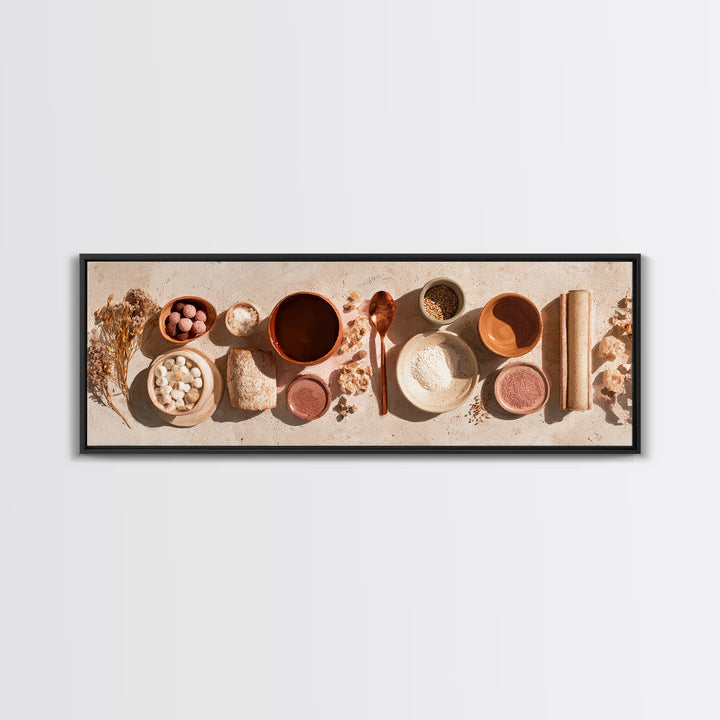 Moody Dark Roast Still Life Canvas Print, Coffee Shop Art, Textured Painting, Cafe Decor, Fine Art, Cafe, Kitchen Decor, CSA-3x1-48