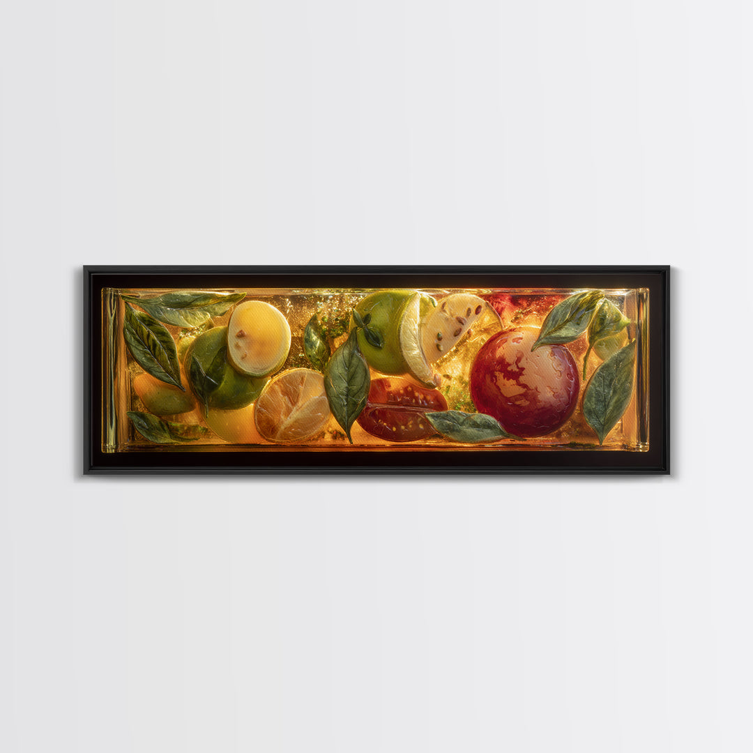 Iced Coffee Glass Framed Canvas Print, Coffee Shop Art, Canvas Wall Art, Cafe Decor, Fine Art, Cafe, Bedroom Wall Art, CSA-3x1-99