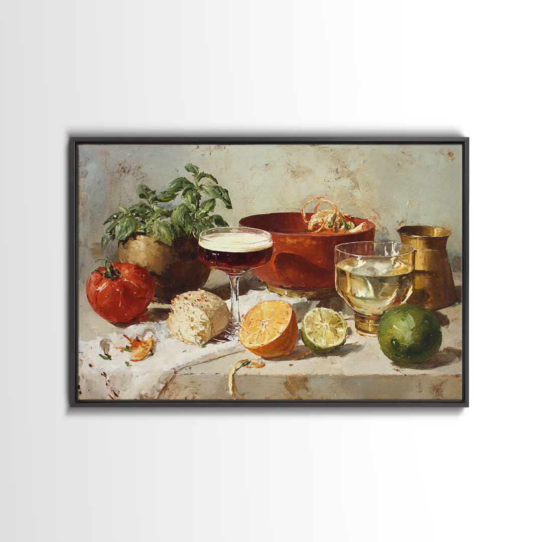 Espresso Martini Coffee Cocktail Still Life Canvas Print, Coffee Shop Art, Moody Wall Art, Cafe Decor, Fine Art, Cafe, CSA-3x2-21
