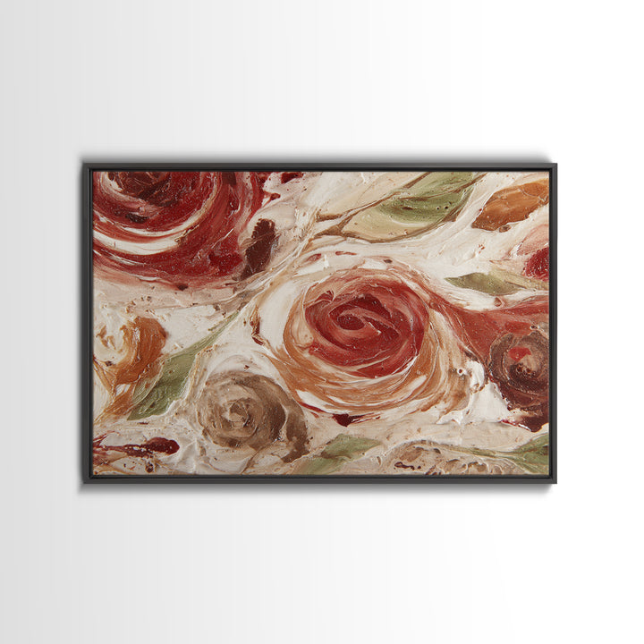 Abstract Brown and Cream Coffee Swirl Canvas Print, Coffee Shop Art, Whimsical Art, Cafe Decor, Abstract Art, Cafe, CSA-3x2-37