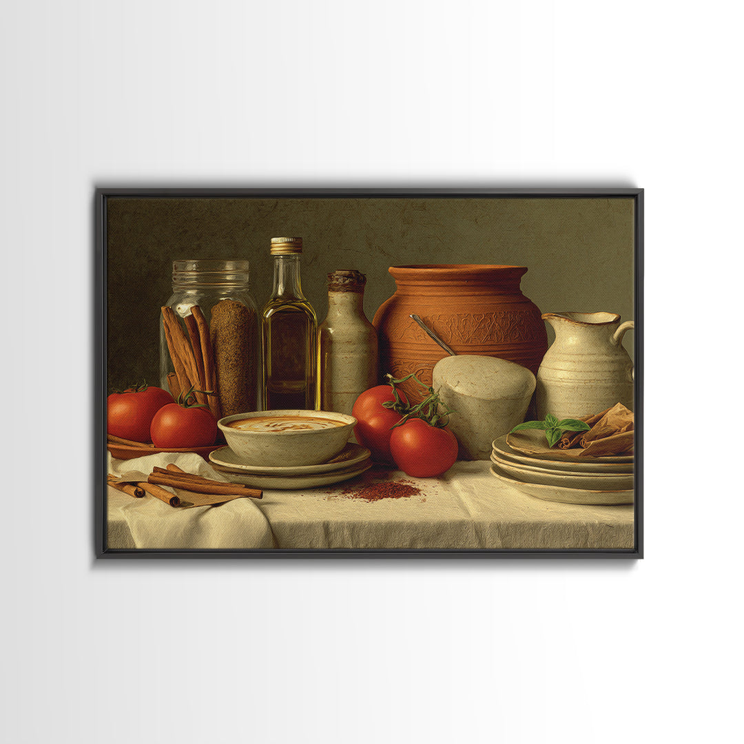 Cinnamon Sticks and Cappuccino Foam Still Life Canvas Print, Coffee Shop Art, Minimalist Wall Art, Cafe Decor, Abstract Art, CSA-3x2-52
