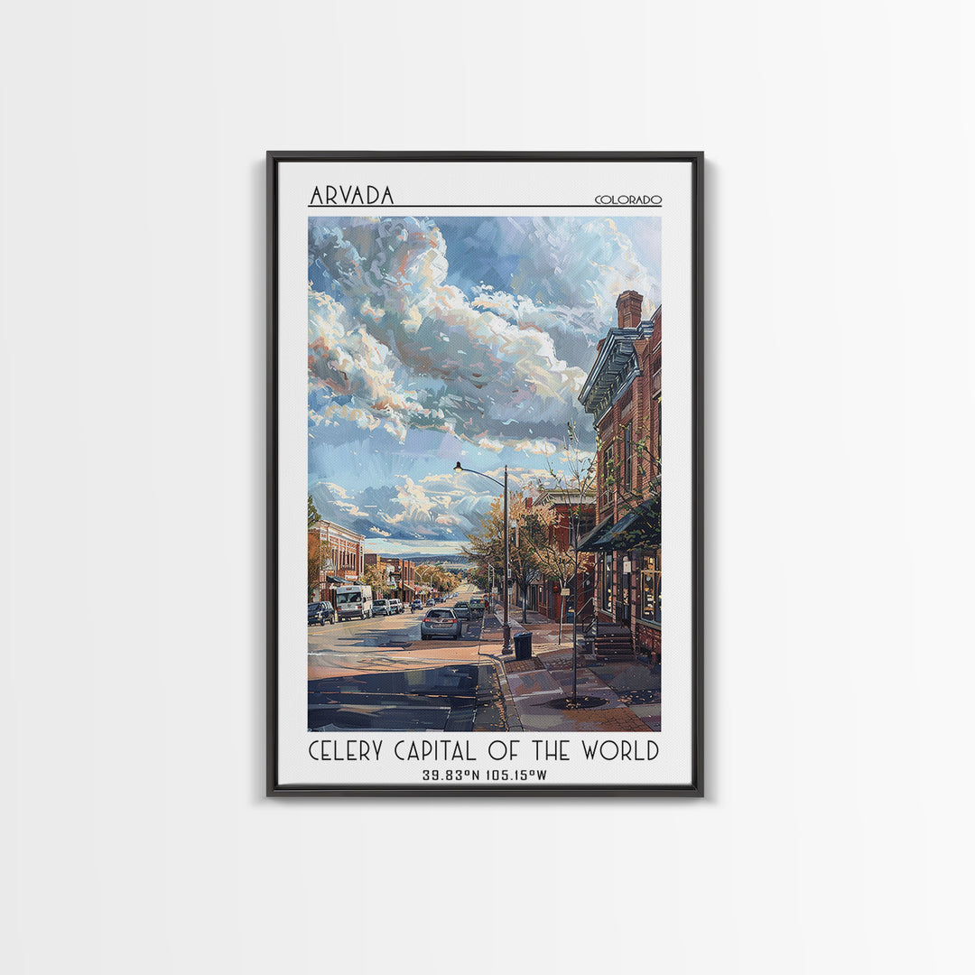 Arvada Travel Poster, Canvas Print, City Travel Poster, Travel Wall Art, Vintage Travel Art, Living Room Wall Art, City Illustration