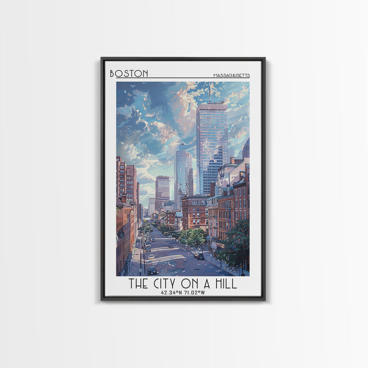 Boston Travel Poster, Canvas Print, Travel Wall Art, City Wall Art, Vintage Travel, Poster Art, City Travel Poster, Travel Art Print