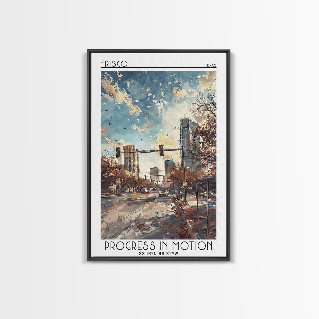 Frisco Travel Poster, Framed Canvas Print, Travel Wall Decor, Minimalist Poster, Poster Print, Travel Wall Art, Mid Century Wall Art
