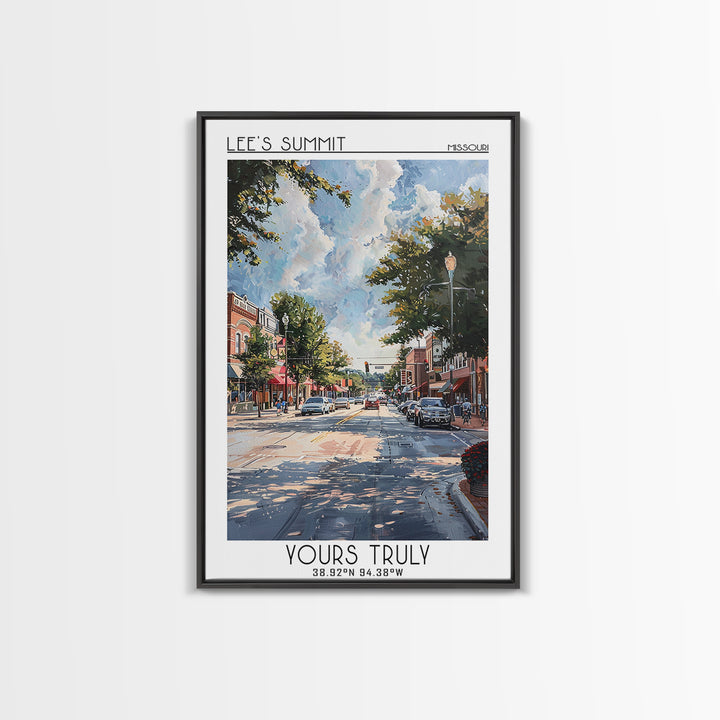 Lees Summit Travel Poster, Canvas Print, City Travel Poster, Travel Wall Decor, Living Room Wall Art, Travel Posters, Retro Wall Art