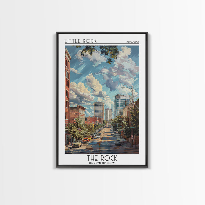 Little Rock Travel Poster, Canvas Print, Travel Wall Art, City Wall Art, Vintage Travel Art, Poster Art, Wall Art, City Illustration