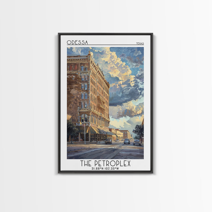 Odessa Travel Poster, Framed Canvas Print, Retro Travel Poster, City Wall Art, City Travel Poster, City Illustration, Retro Wall Art
