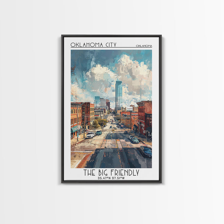 Oklahoma City Travel Poster, Canvas Print, Poster Print, Travel Wall Art, Art Print, Vintage Poster, Travel Art Print, City Wall Art