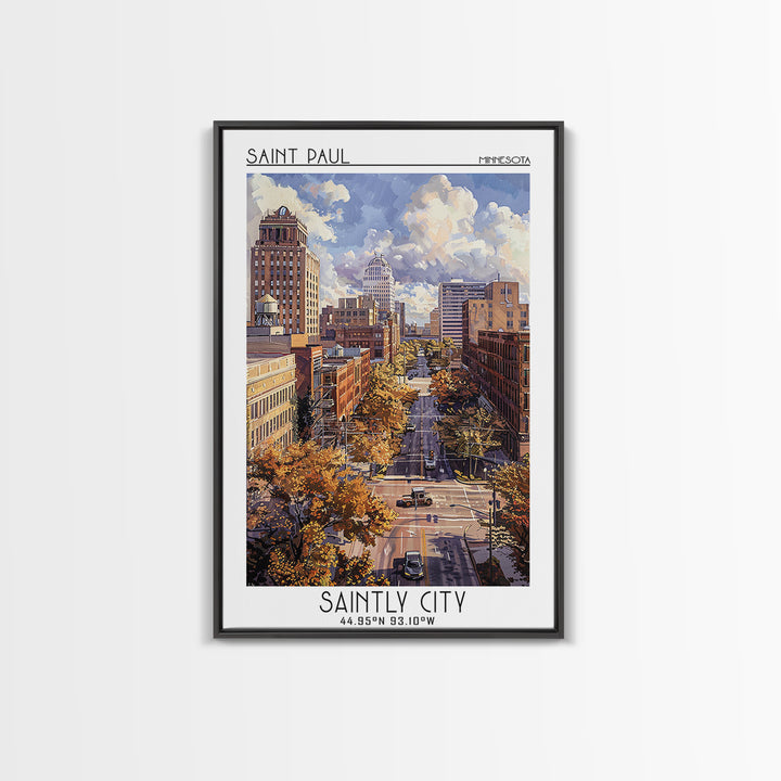 Saint Paul Travel Poster, Canvas Print, Travel Wall Art, City Wall Art, Vintage Travel Art, Travel Print, Art Print, Wanderlust Gift