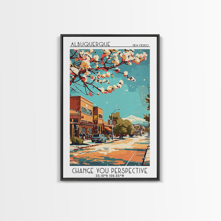 Albuquerque New Mexico Travel Poster, Canvas Print, Retro Wall Art, Travel Print, Travel Wall Art, Fine Art Print, Travel Wall Decor