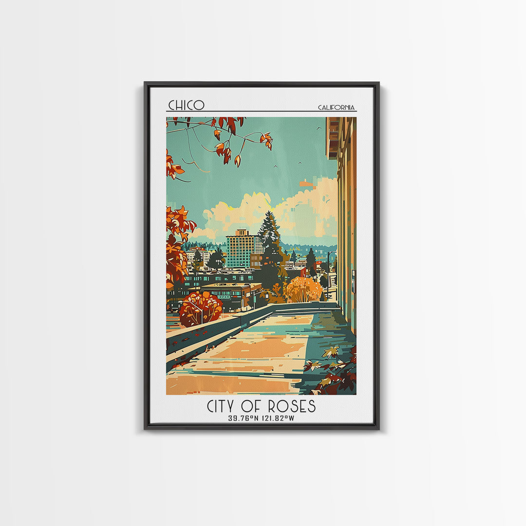 Chico Travel Poster, Canvas Print, Poster Print, Travel Wall Art, Vintage Travel, Minimalist Poster, Gallery Wall Set, Landscape Art